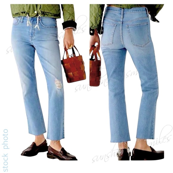 J.Crew JCREW 10" BILLIE Demi-Boot Crop Jeans #BK657 size 27P WINDSURF LIGHT-WASH - Picture 1 of 12